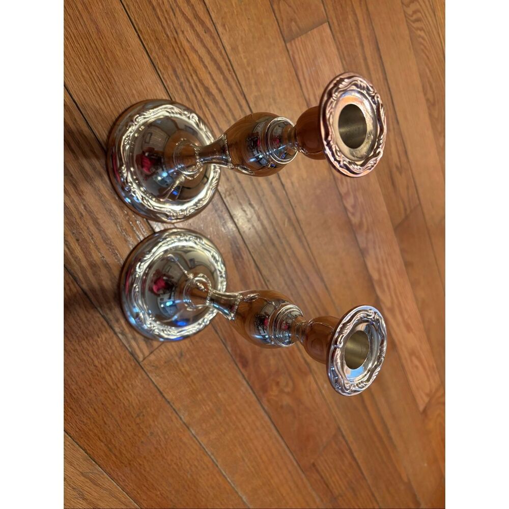 Oneida Silver Plated Candlestick Holders